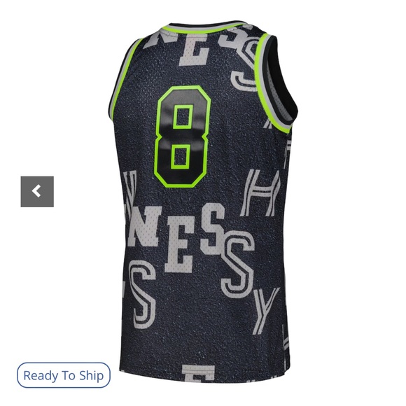 New NBA x Hennessy Mitchell & Ness Hardwood Classics Neon Swingman Jersey - Picture 2 of 7